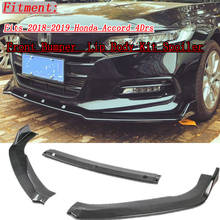 3 pçs projetado carro amortecedor dianteiro splitter spoiler defletor lábios corpo difusor kits para honda para accord 4dr 2018-2019 2024 - compre barato