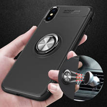 Чехлы для iPhone 12 11 Pro Max Mini XS Max X 8 7 6 6s Plus, мягкий силиконовый чехол с кольцом на палец, Магнитная подставка, держатель, чехол 2024 - купить недорого