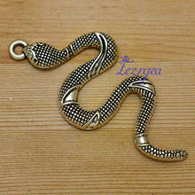 10pcs/lot--53x23mm, Antique silver plated snake charms,DIY supplies,Jewelry accessories 2024 - buy cheap