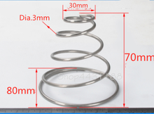 3.0*30*80*70mm Stainless Steel Strong powerful Conical Compression Shaped conical spring pagoda-shaped spring 4circles 2024 - buy cheap