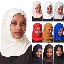 Ramadan hijab cachecol muçulmano moda feminina turbante sólida casual chiffon simples hijabs cachecol turbante para mulher abaya dubai 2024 - compre barato