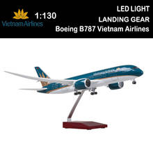 1/130 47cm Airplane Boeing B787 Dreamliner Aircraft Vietnam Airlines Model Light Wheels Diecast Plane Airliner Gift Boys Toys 2024 - buy cheap