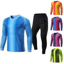 2021, мужские футболки для вратаря, комплект защитной губки, Джерси для вратаря, уличная униформа для вратаря, костюм с длинным рукавом 2024 - купить недорого