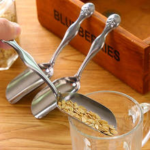1PC Gossy Stainless Steel Chinese Mini Tea Leaves Shovel Teaspoon Silver Powder Coffee Scoops Tea Spoon Spatula Tea Accessories 2024 - buy cheap