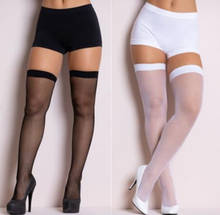 Shengrenmei Women Rib Top Cuff Sexy Stockings Exotic Small Fishnet Hosiery Ladies White Stockings Lingerie Socks Medias De Mujer 2024 - buy cheap