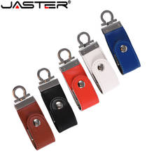 JASTER-unidad flash USB, llavero de cuero y metal, USB 2,0 creativo, 64GB, 32gb, 16gb, 8gb y 4gb 2024 - compra barato