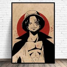 Shanks uma peça anime pintura em tela quadros da arte da parede quadros de parede impressão decoração para casa cartaz da parede para sala estar 2024 - compre barato