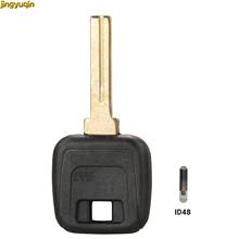 Jingyuqin chave remota para carro, com transponder, chip id48, para volvo s40, v40, d30, s60, s80, xc90, xc60, sem corte, ne66 2024 - compre barato