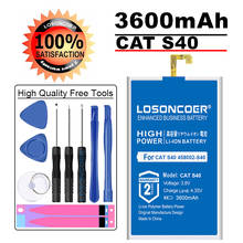 LOSONCOER 3600mah S40 battery for Caterpillar CAT S40 458002-S40 Gift Mobile Phone Stand with Repair Tools Screwdriver Stickers 2024 - buy cheap