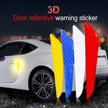 Car Blue/Yellow/White/Red Safety Warning Reflective Sticker for Night Light Anti-collision Car Door Mark  Warning Door Stickers 2024 - buy cheap