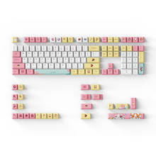Macaron Mechanical Keyboard Keycap PBT Sublimation Process Original /XDA Height Keycap Supplement Cute Girl Heart Pink Keycaps 2024 - buy cheap