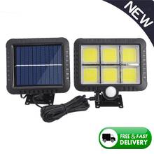 Luz LED Solar con Sensor de movimiento para exteriores, lámpara de pared con recarga, impermeable, de emergencia, para Calle, jardín, porche, 120 2024 - compra barato