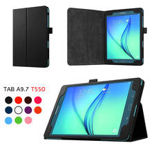 Estojo De Couro PU Para Samsung Galaxy Tab DE 9.7 polegada SM-T550 SM-T555 SM-P550 SM-P555 tablet capa Para Samsung Galaxy Tab UM caso 9.7 2024 - compre barato