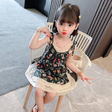 Children Suspender Flower Dress Summer 2021 New Princess Western Style Fashion Kids Dresses For Girls Baby Clothes Sukienki 2024 - buy cheap