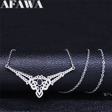 2021 New Fashion Irish knot Stainless Steel Necklace for Women Black Color Statement Necklace Jewelry accesorios mujer N897S02 2024 - buy cheap