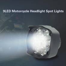 Faro delantero para motocicleta, luz blanca superbrillante de 6000k, 9 LED, punto de trabajo, antiniebla, 1300LM, foco LED para Scooters 2024 - compra barato
