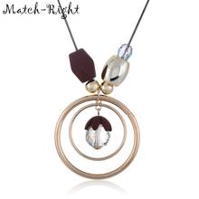 Match-Right Women Maxi Necklaces & Pendants Statement Long Sweater Necklace with Pendant for Women Cute Jewelry SP127 2024 - buy cheap