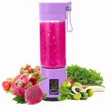 380ml portátil mini espremedor de frutas elétrico handheld smoothie maker liquidificador mexendo usb recarregável suco copo água 2024 - compre barato