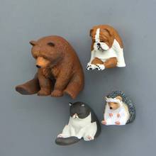 4pcs/set Japanese Animals Fridge Magnets Refrigerator Magnetic Sticker Bear Dog Cat Hedgehog Figurines Kids Toys 2024 - buy cheap