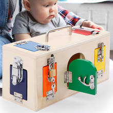Juguetes Montessori para niños, caja de bloqueo colorida de madera, sensorial, educativo para bebés, juego de entrenamiento preescolar, regalo para niños 2024 - compra barato