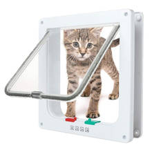 Security Dog Cat Flap Door with 4 Way Lock ABS Plastic Enter Freely Door Easy Install Pet Supplies for Small Medium Big Dog Gate 2024 - buy cheap