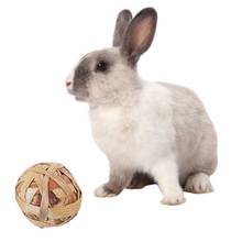Juguete de mordedura de conejo y hámster para mascotas pequeñas, Animal PEQUEÑO, herramientas para morder, Bola de césped de diámetro para conejos y Mascotas 2024 - compra barato