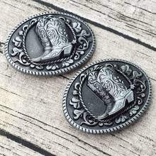 1pc Cowboy Boots Belt Buckle Metal Western Country Men Oval Horse Riding Buckles Oval Mens' Belt Buckle Cool Metal Belt Buckle 2024 - buy cheap