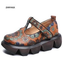 High-end Classic Flower Platform Increase Shoes Woman High Heel Shoes Wedges 2021 New Hollow Genuine Leather Sandals Women Shoes 2024 - buy cheap