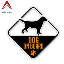 Aliauto Caution Car Sticker Lovely Dog on Board Decor PVC Decal Waterproof for Subaru Golf 4 Mini Cooper Peugeot 307,13cm*13cm 2024 - buy cheap