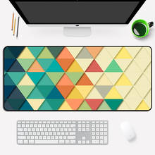Mousepad gamer colorido de borracha, 900x400, da moda xl, com borda de travamento para mouse e teclado 2024 - compre barato
