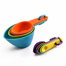 Cuchara medidora de plástico PP multiusos, utensilios de cocina portátiles coloridos, accesorios para hornear DIY, 1 juego S/L 2024 - compra barato