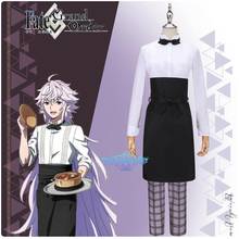 Fantasia do fate/grand pedido fgo merlin doce uniforme de cafeteira cosplay dia das bruxas fantasia para homens e mulheres fantasia nova 2020 2024 - compre barato