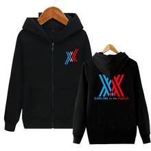 High-Q Unisex Anime Cos DARLING in the FRANXX Casual Hooded Hoodie Cardigan Sweatshirts 2024 - buy cheap