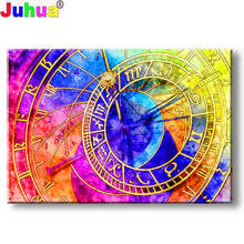 Retro Clock 5D DIY Diamond Painting Cross Stitch Needlework Diamond Embroidery Full Round Diamond Mosaic Handicraft Decoration 2024 - buy cheap