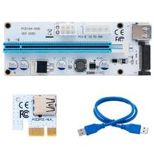 VER008S-Cable USB 3,0 para minería, 3 en 1 Molex, 4 pines, Sata, 6 pines, PCIe, PCI-E, PCI Express, 1x a 16x, BTC 2024 - compra barato