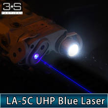 Hutnting tático airsoft lanterna LA-5C uhp laser azul 120 lúmen luz branca e luz invisível ir para 20 picatinny ferroviário 2024 - compre barato