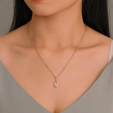 Женское Ожерелье с квадратной подвеской, большое ожерелье из искусственного циркона, геометрическое золотое ожерелье, сексуальная цепочка для ключицы, ювелирные изделия, аксессуары 2024 - купить недорого