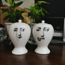 Decoração para casa vaso de flores, vaso de flores decorativo europeu de cerâmica, enfeite com vedação para armazenamento 2024 - compre barato