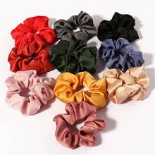 Korea Hair Scrunchie Elastic Hair Bands Solid Color Women Girls Headwear Ponytail Holder Hairband Hair Accessories 2024 - buy cheap