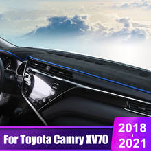 Capa para painel do carro, para toyota camry 70 xv70 2018 2019 2020 2021, com almofada luzes, acessórios para plataforma 2024 - compre barato