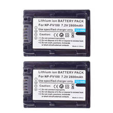 2-Pack NP-FV100 Battery For Sony HDR-CX105 CX110 CX115 CX130 CX150 CX160 CX190 2024 - buy cheap