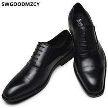 Zapatos De vestir De cuero para Hombre, calzado italiano, Oxford, Uomo, elegante 2024 - compra barato