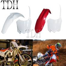 Racing Dirt Bike Enduro Supermoto Front Fenders Mudguard Name Number Plate For Honda CRF450R CRF250R 2009 2010 2011 2012 2013 2024 - buy cheap