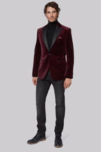 Handsome Groomsmen Velveteen Groom Tuxedos Mens Wedding Dress Man Jacket Blazer Prom Dinner (Jacket+Pants+Tie) K69 2024 - buy cheap