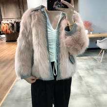 OFTBUY 2021 New High Quality Real Fur Coat Winter Jacket Women Natural Fox Fur Outerwear Genuine Leather Streetwear Thick Warm 2024 - buy cheap