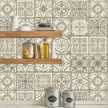 Azulejos autoadhesivos de estilo Retro, pegatinas de pared antiaceite impermeables, para Decoración de cocina y baño, arte marroquí 2024 - compra barato