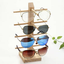 Estante de exhibición de gafas de sol para mujer, soporte de exhibición de madera de múltiples capas, soporte de joyería para múltiples pares, escaparate de gafas 2024 - compra barato