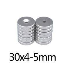 5-15PCS 30x4-5 mm N35 NdFeB Strong Rare Earth Neodymium Magnets 30x4 mm Hole 5mm Countersunk Powerful Magnetic Magnet 30*4-5 mm 2022 - buy cheap