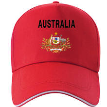 AUSTRALIA free custom made name number photo black white navy blue logo aus country cap nation au hat flag baseball cap 2024 - buy cheap