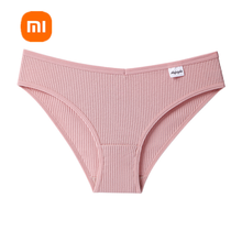 3pcs XiaoMi mijia sexy cotton women's underwear comfortable breathable, skin-friendly briefs seamless hip-lifting panties female 2024 - buy cheap